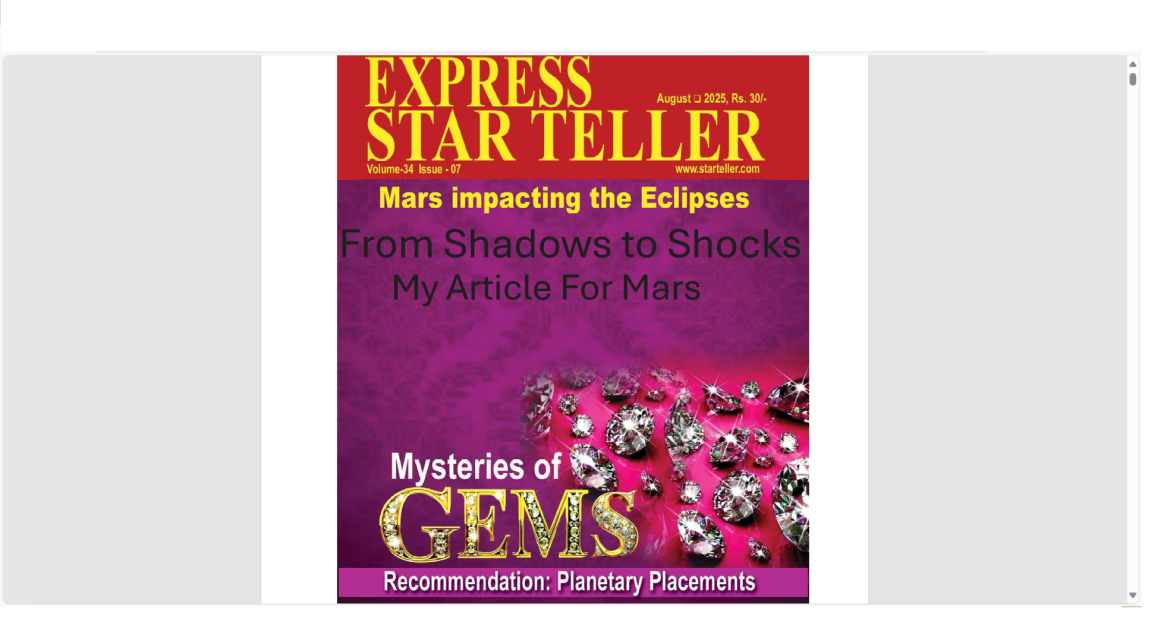 STAR tELLER pAGE Image and My Article